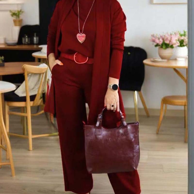 Elena – Elegant dames set van 3 delen (vest, top en broek)
