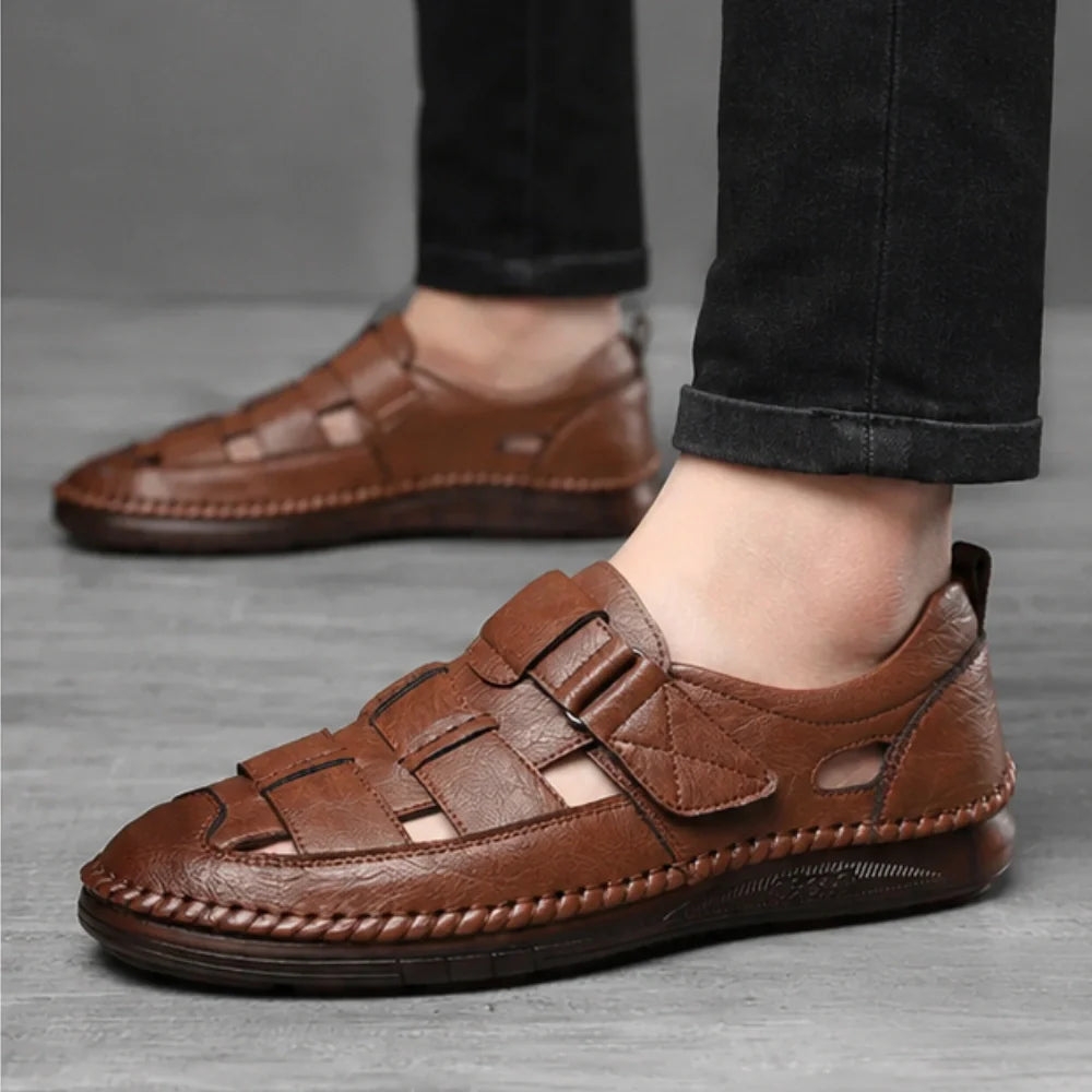 Orthopedische leren sandalen – Santorin