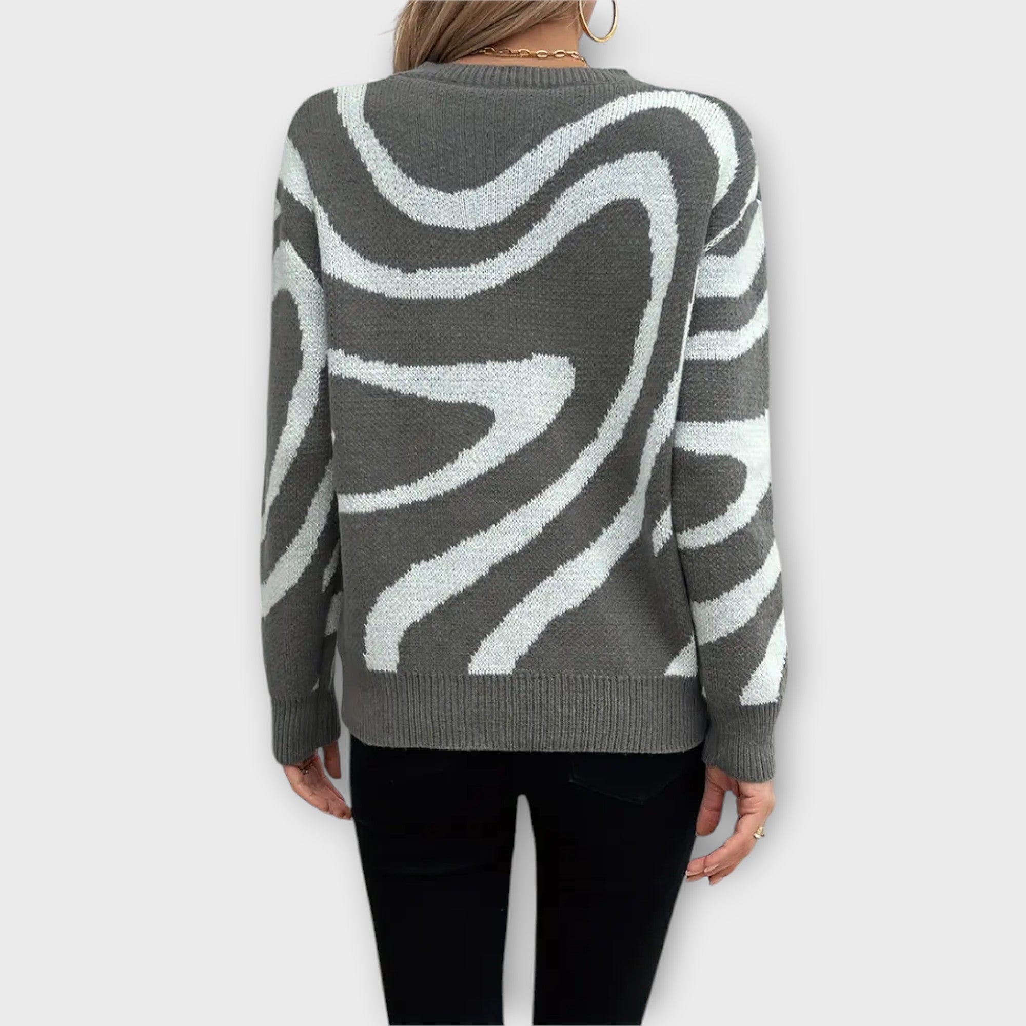 Camille dames chique abstracte pullover