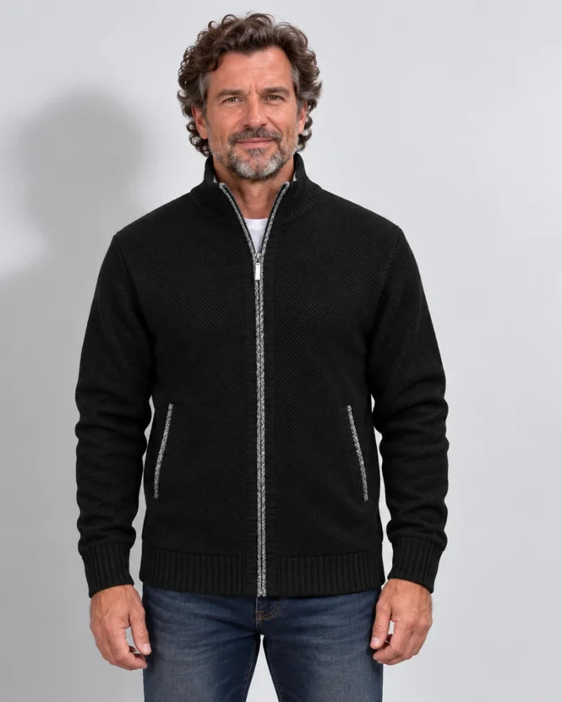 Gebreid vest met rits en fleecevoering - Nordic