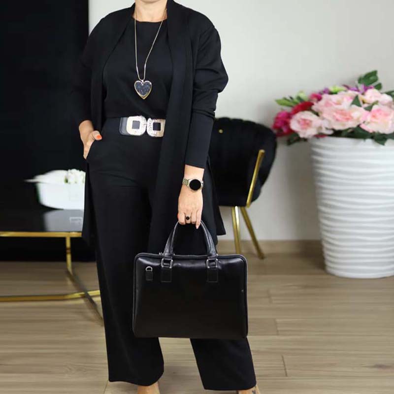 Elena – Elegant dames set van 3 delen (vest, top en broek)