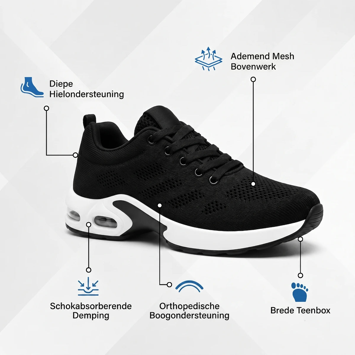 OrthoWalk™ – 12-uurs werkschoenen voor verlichting van voet-, knie- & rugpijn