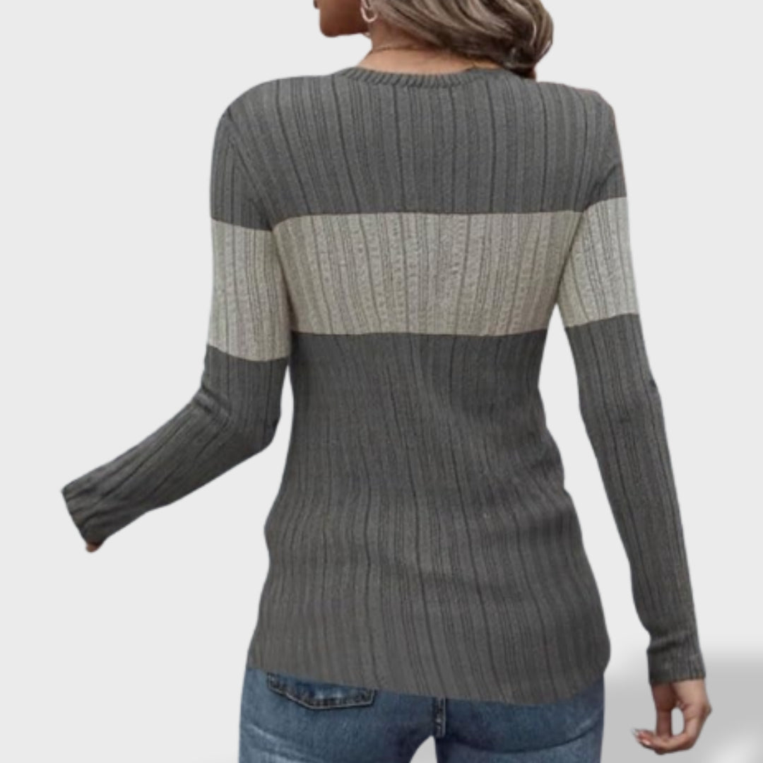 Jade dames losse gebreide pullover