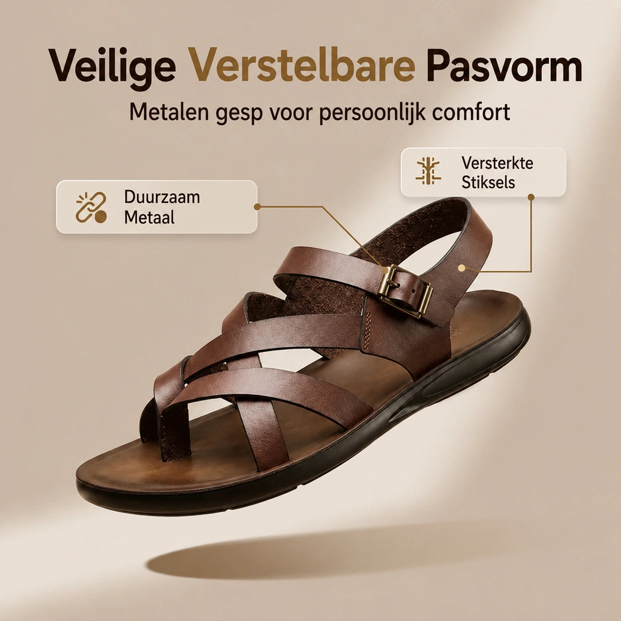 Roman | Herensandalen – Casual, Zachte zool & Perfect voor het strand