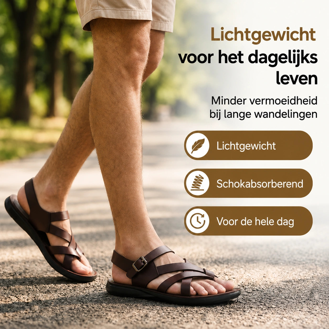 Roman | Herensandalen – Casual, Zachte zool & Perfect voor het strand