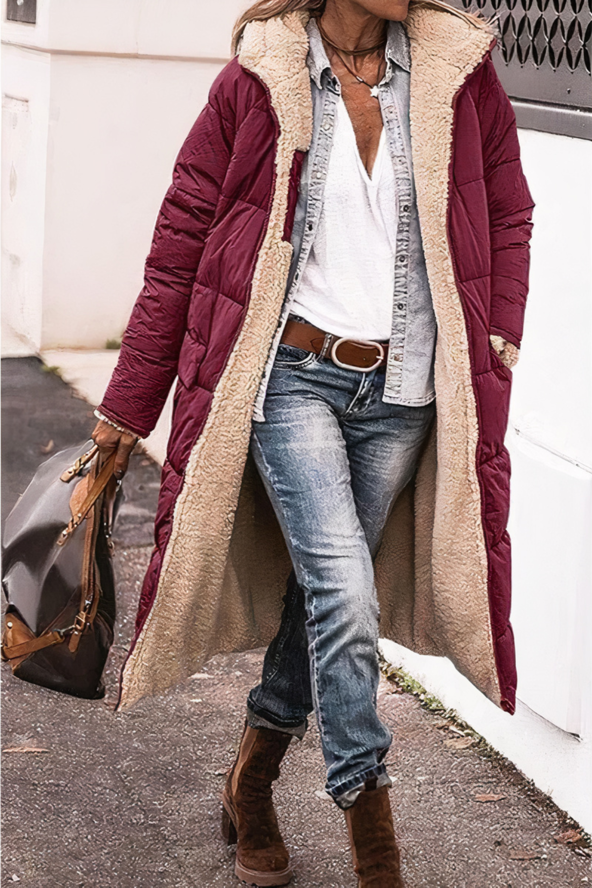 Lange winterparka voor dames Isla