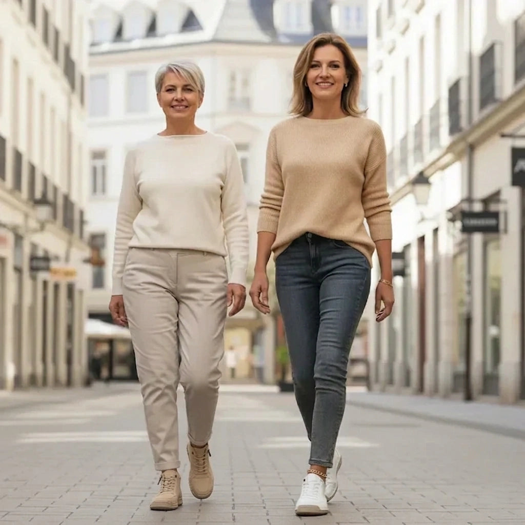 Comfortabele leren sneakers met ritssluiting – Mavie