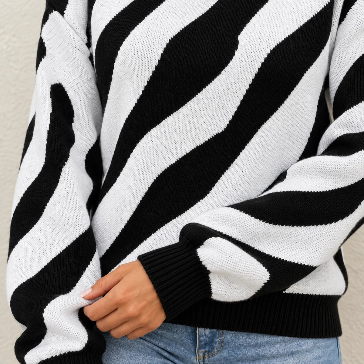 Camille dames chique abstracte pullover