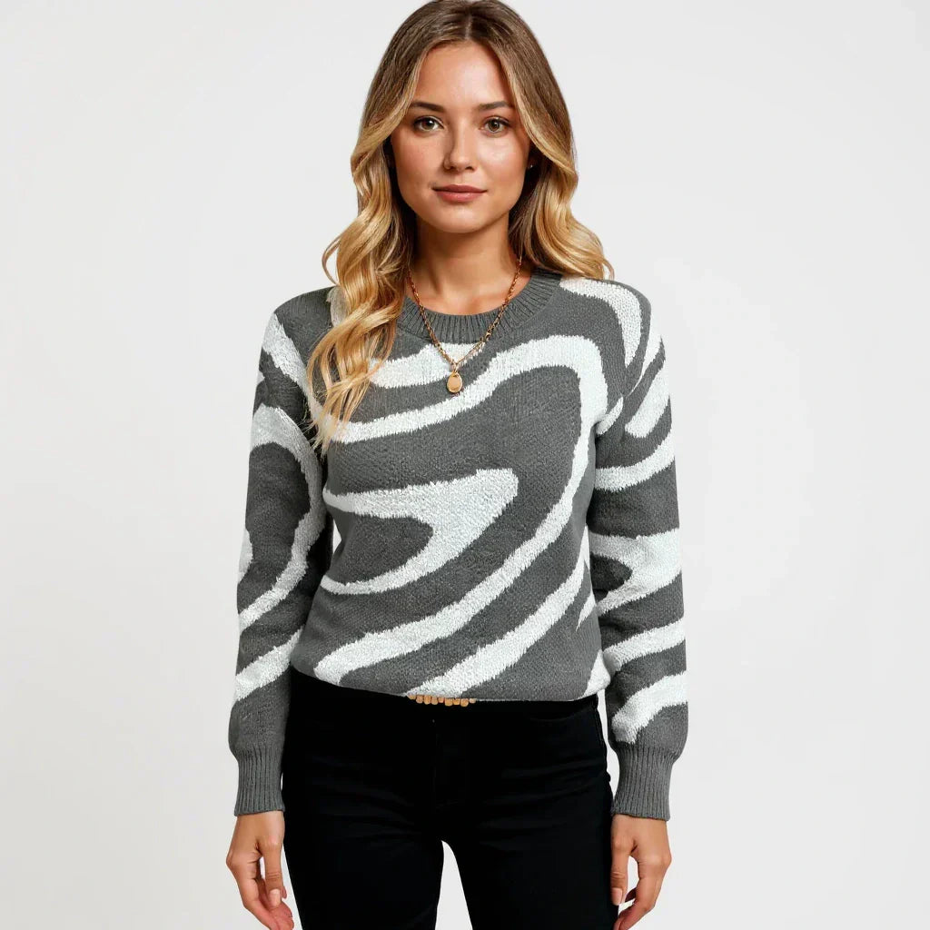 Camille dames chique abstracte pullover