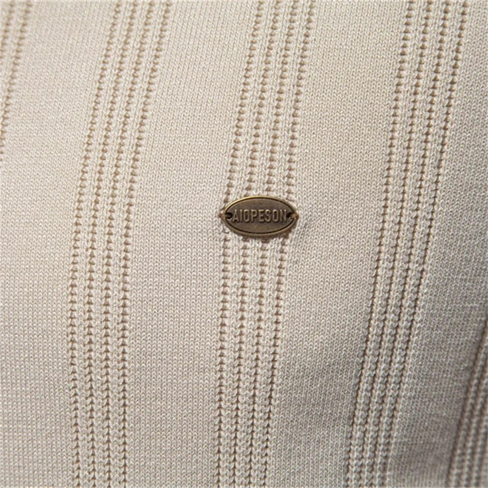 Alvero Gebreid Heren Poloshirt