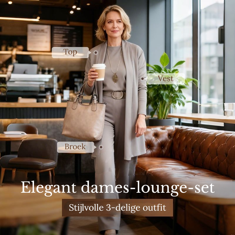 Elena – Elegant dames set van 3 delen (vest, top en broek)