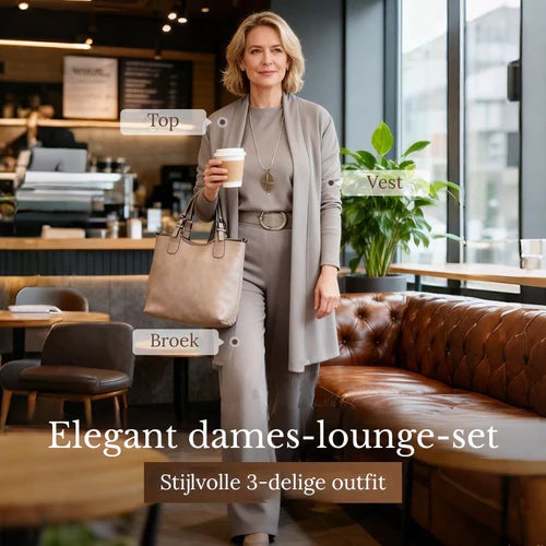 Elena – Elegante 3-delige set met verfijnde pasvorm (Vest, top en broek)
