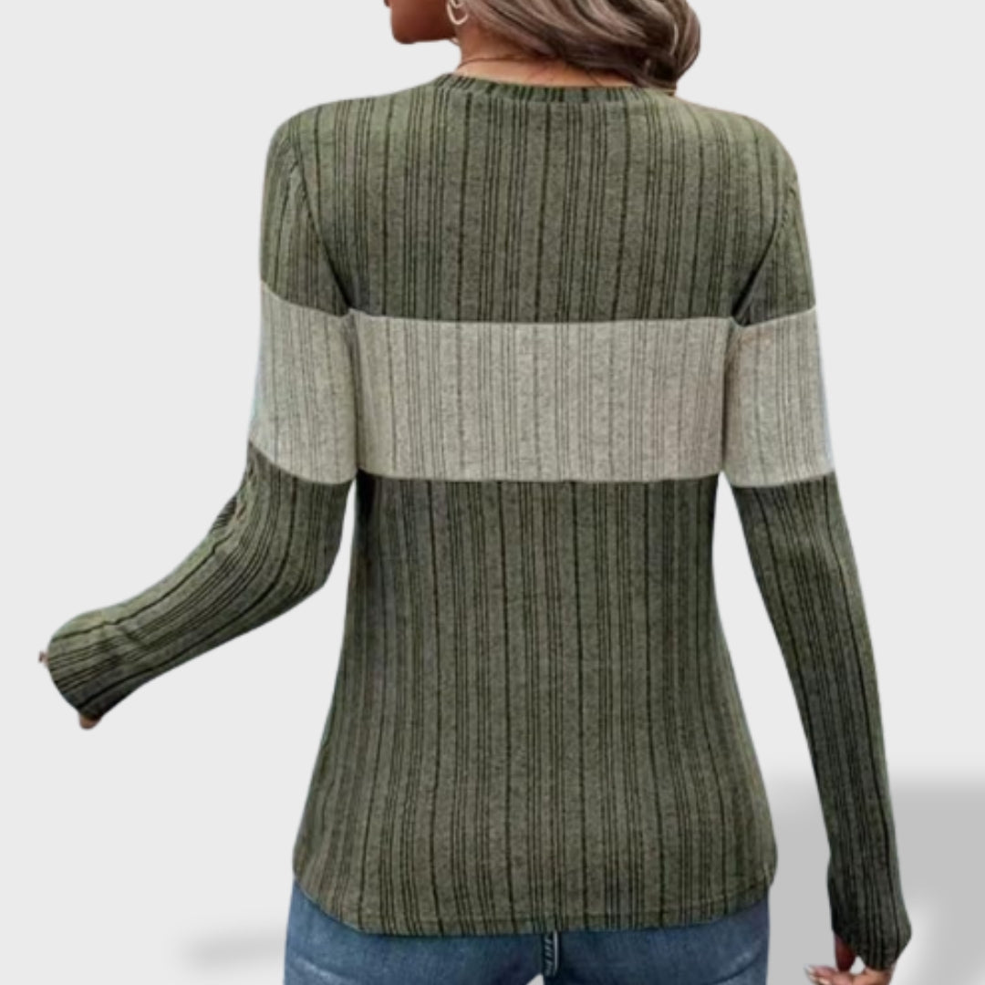 Jade dames losse gebreide pullover