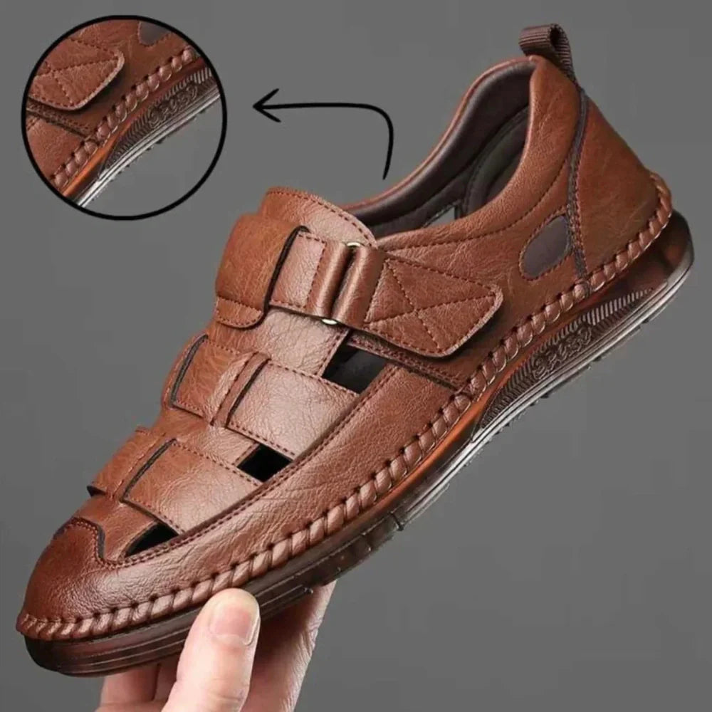 Orthopedische leren sandalen – Santorin
