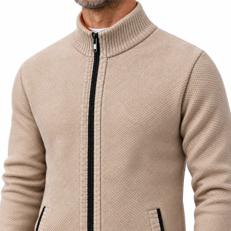 Gebreid vest met rits en fleecevoering - Nordic