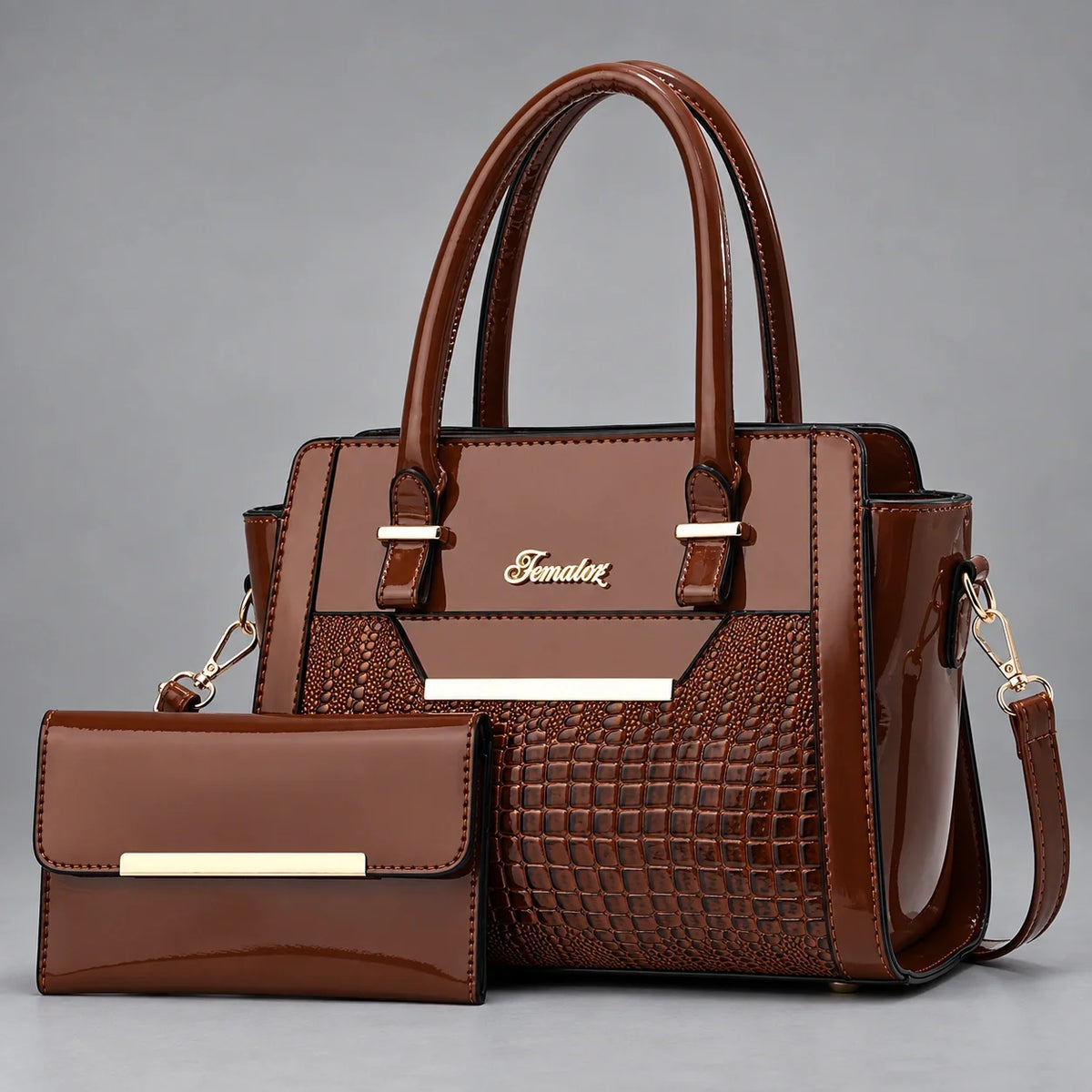 Finesse | 2-delige damestassenset – Shopper & portemonnee
