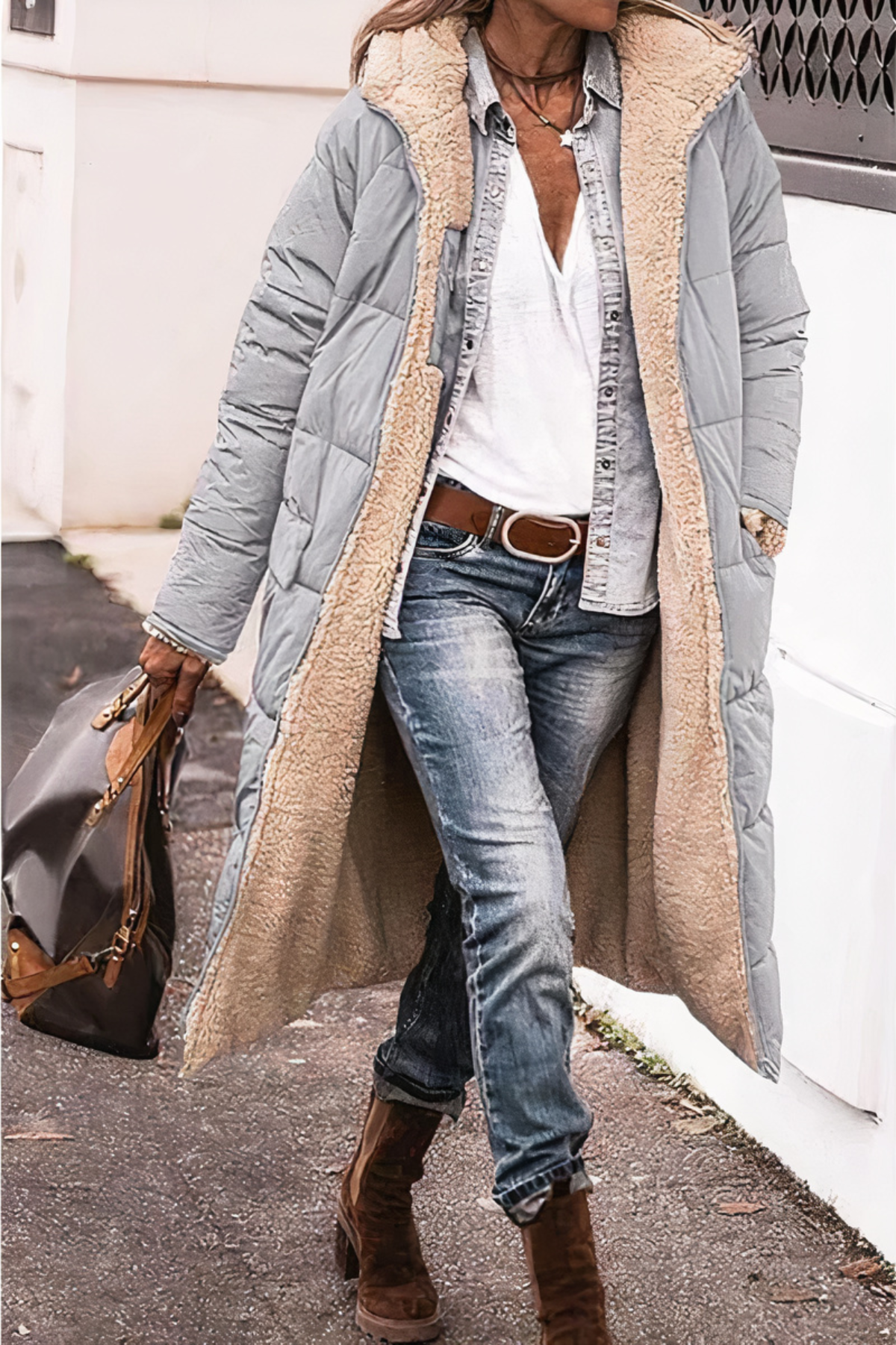Lange winterparka voor dames Isla