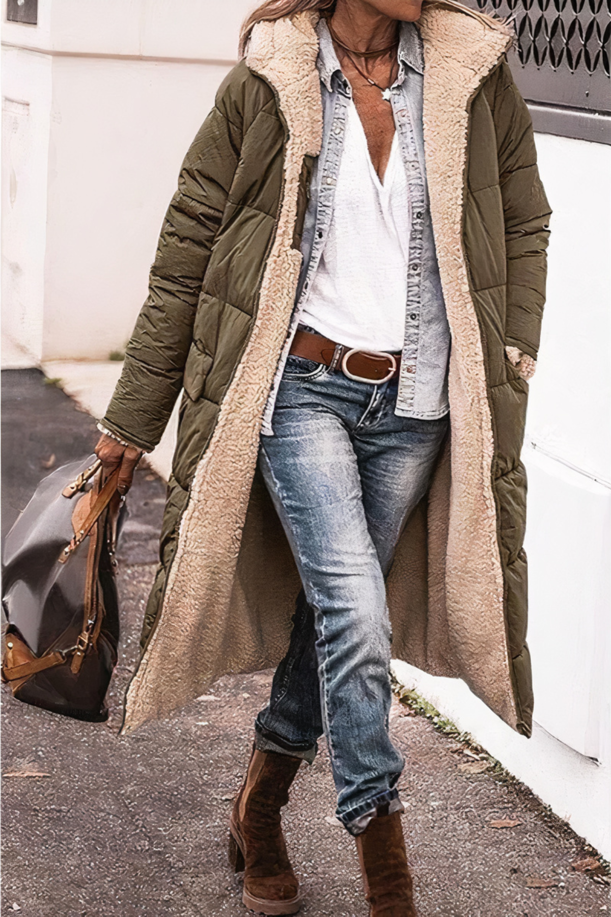 Lange winterparka voor dames Isla