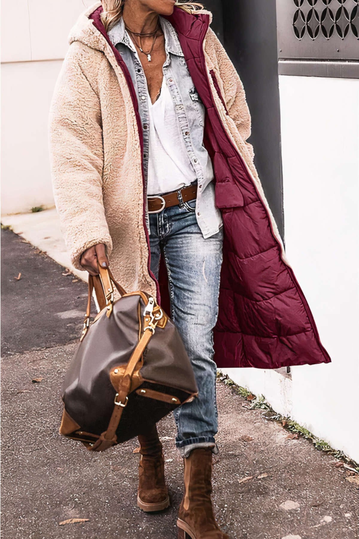 Lange winterparka voor dames Isla