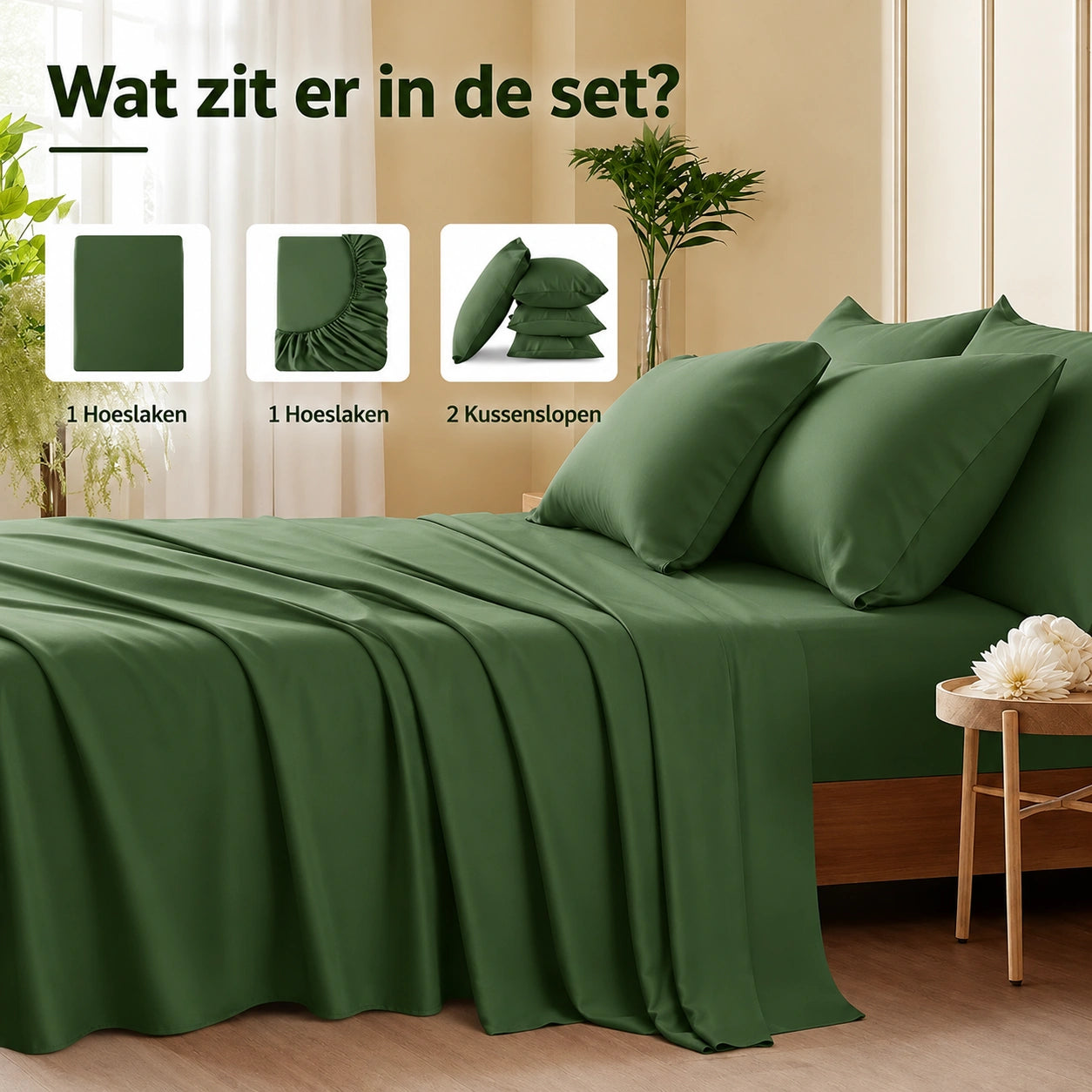 Bamboe Koeling Beddengoed Set 4-delig