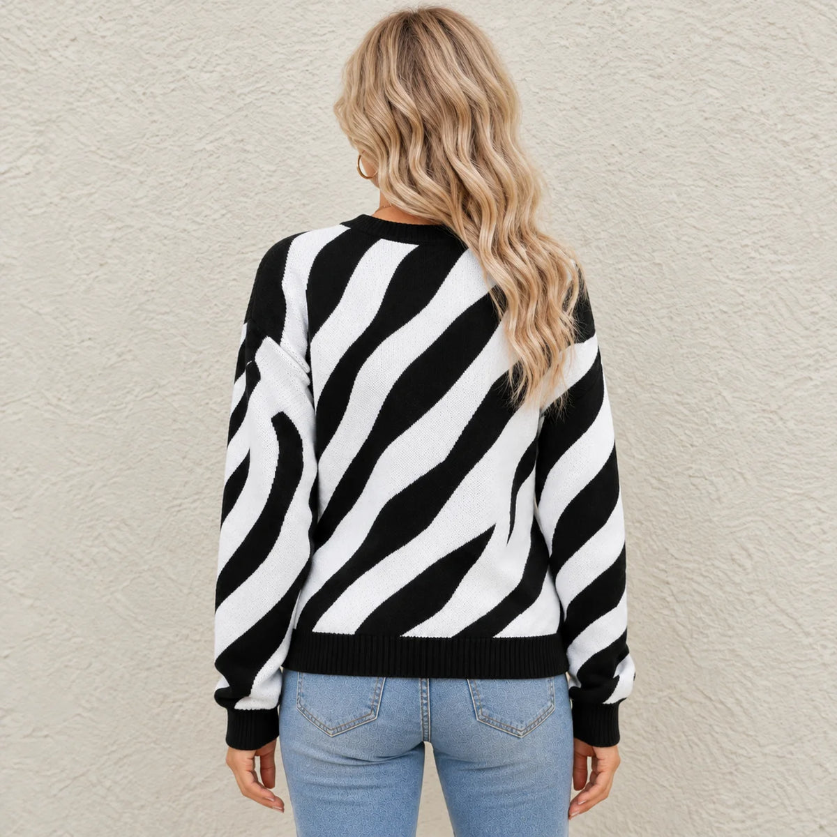 Camille dames chique abstracte pullover