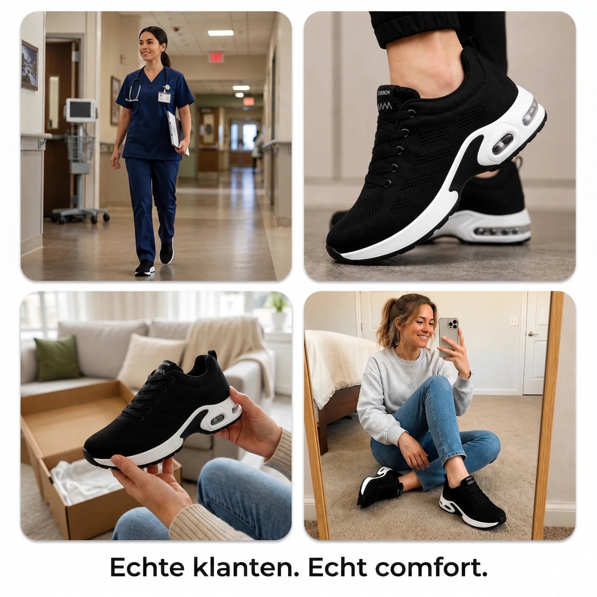 OrthoWalk™ – 12-uurs werkschoenen voor verlichting van voet-, knie- & rugpijn