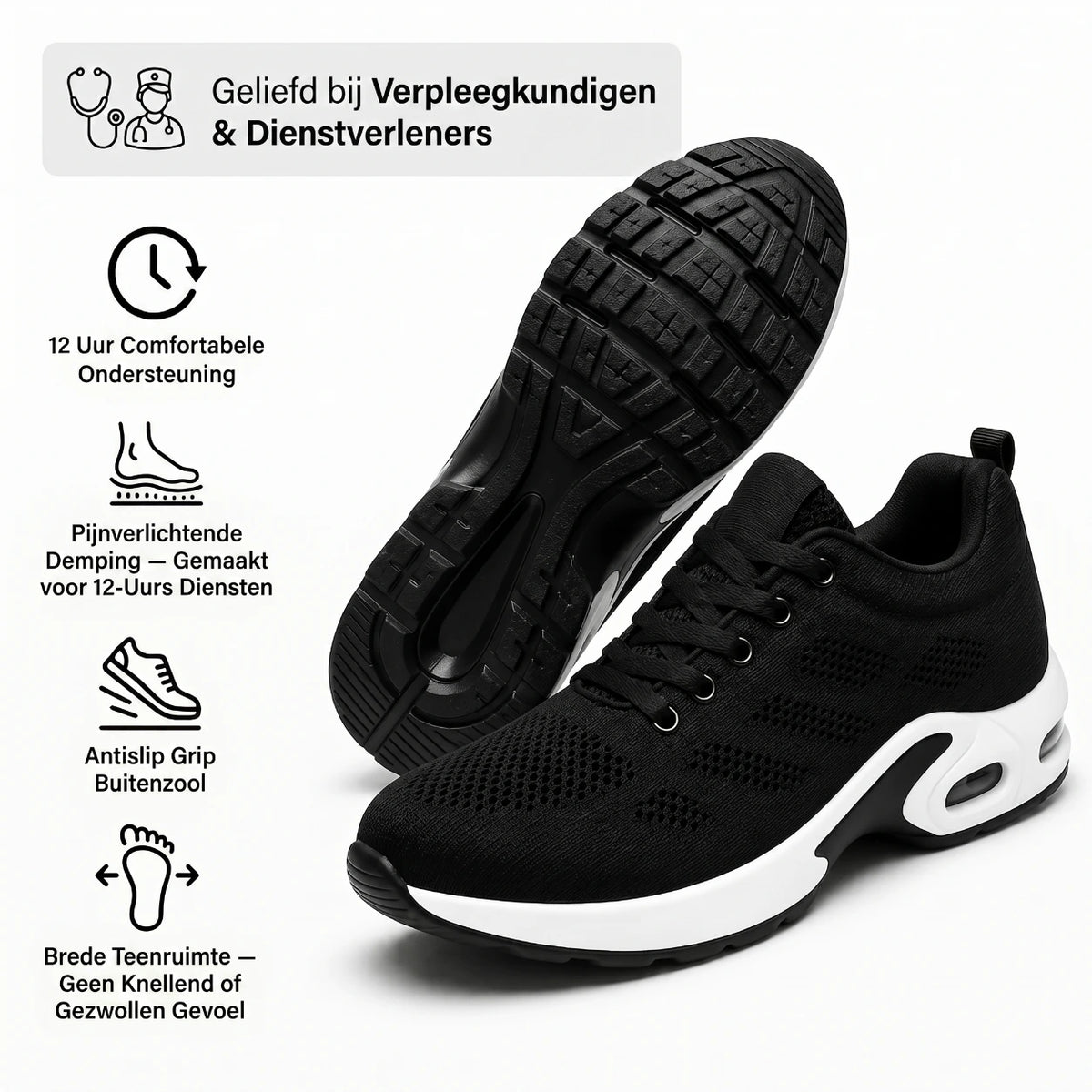 OrthoWalk™ – 12-uurs werkschoenen voor verlichting van voet-, knie- & rugpijn