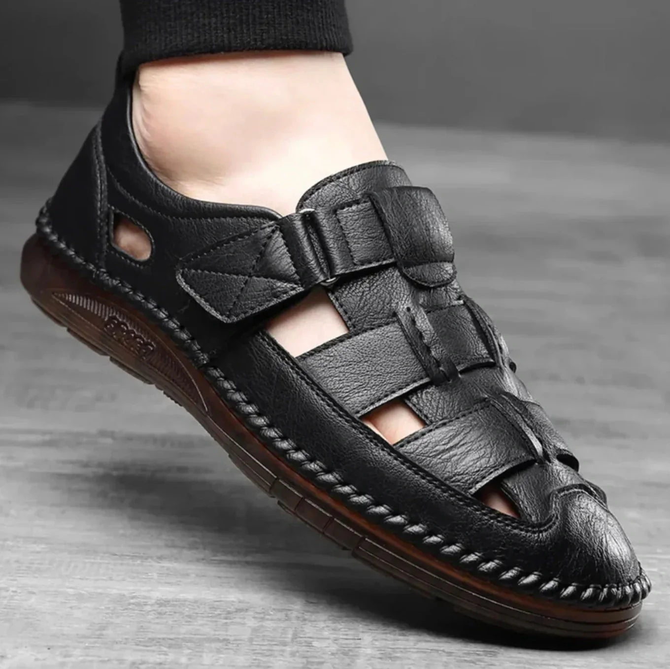 Orthopedische leren sandalen – Santorin
